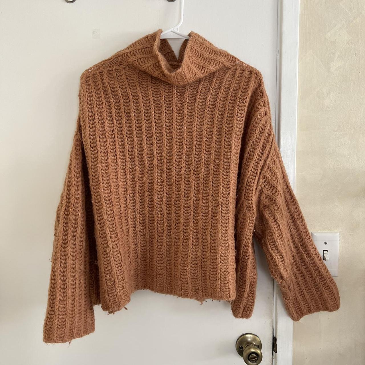 Fluffy fox turtleneck outlet sweater