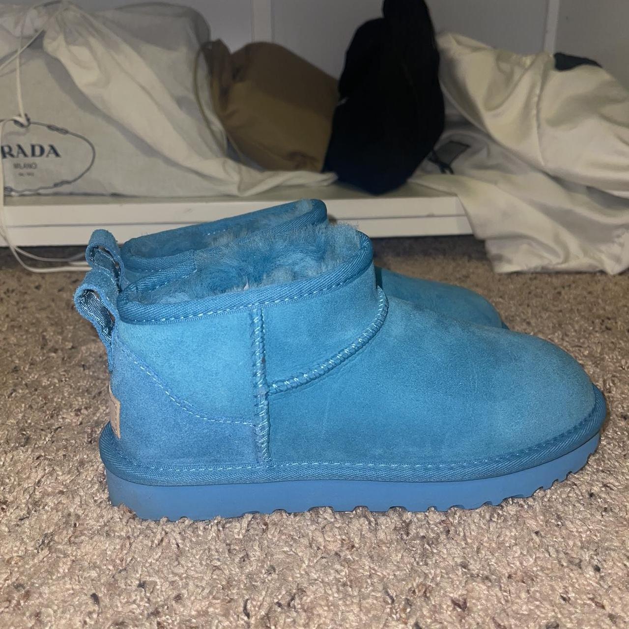 Authentic Ugg ultra mini worn once Light blue... - Depop