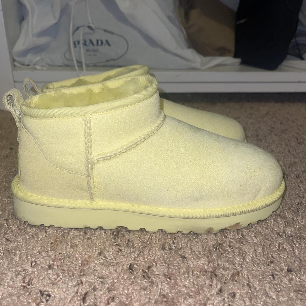 Authentic Ugg ultra mini Yellow (discontinued... - Depop