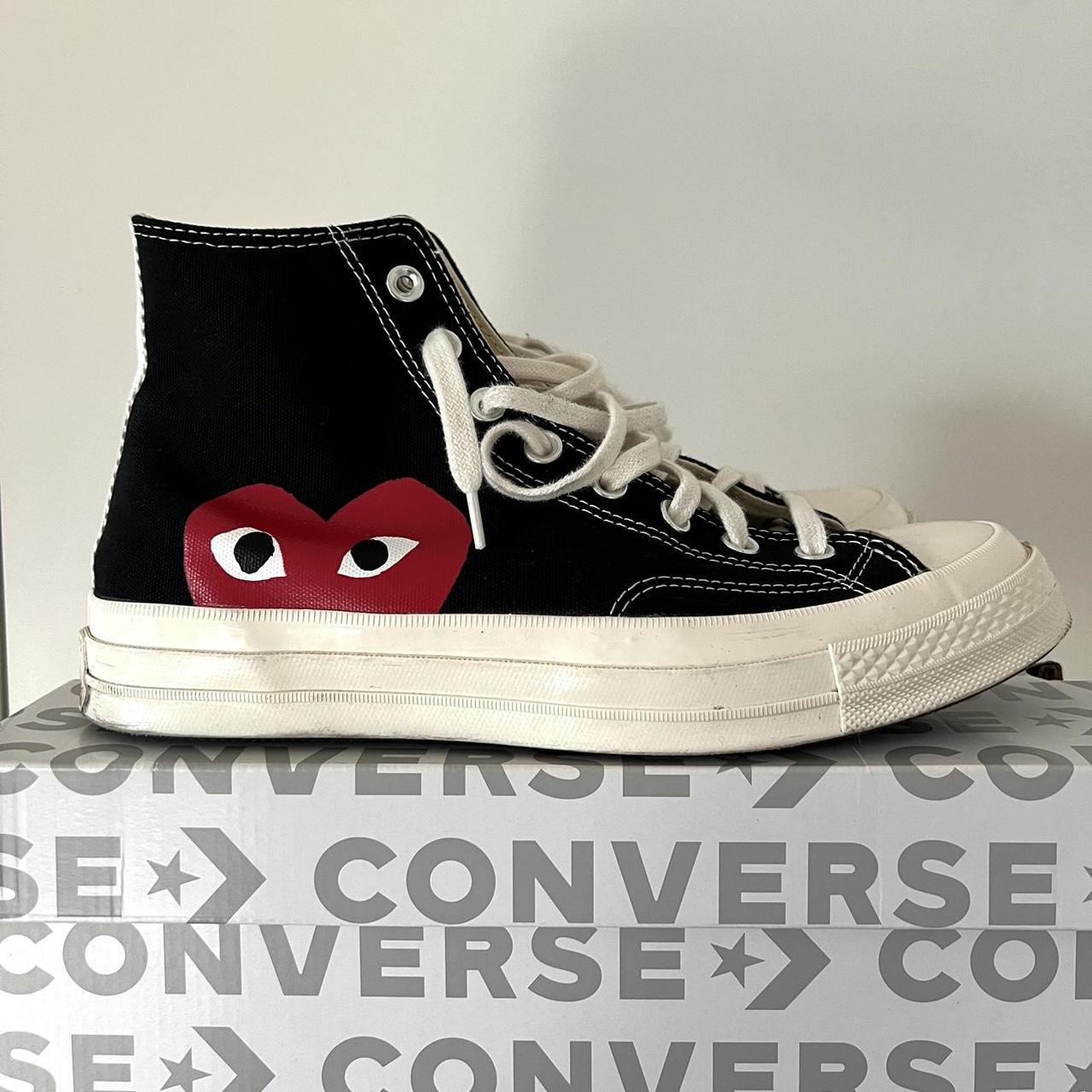 Converse x Comme des Garçons PLAY Chuck 70 High Top... - Depop