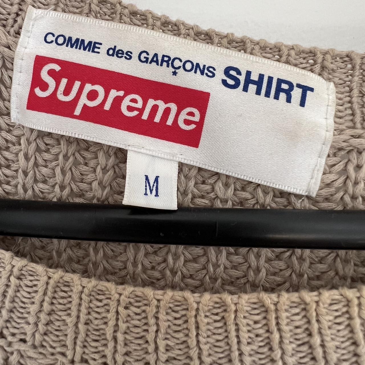 Supreme x Comme des Garcons Shirt CDG tan knit. Depop