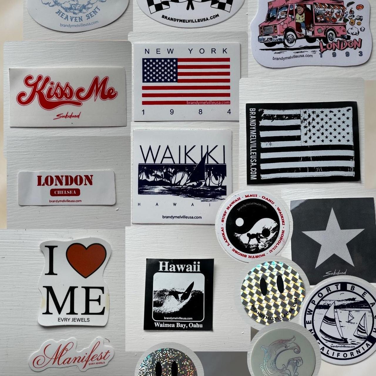 Selection Of 10x Brandy Melville Stickers Including Depop   P0 