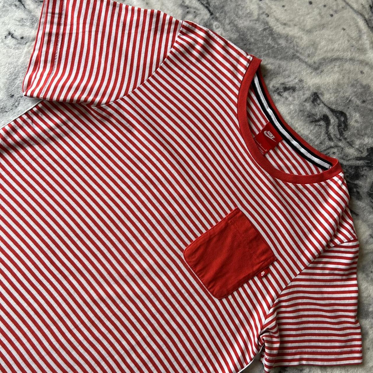 nike shirt red and white