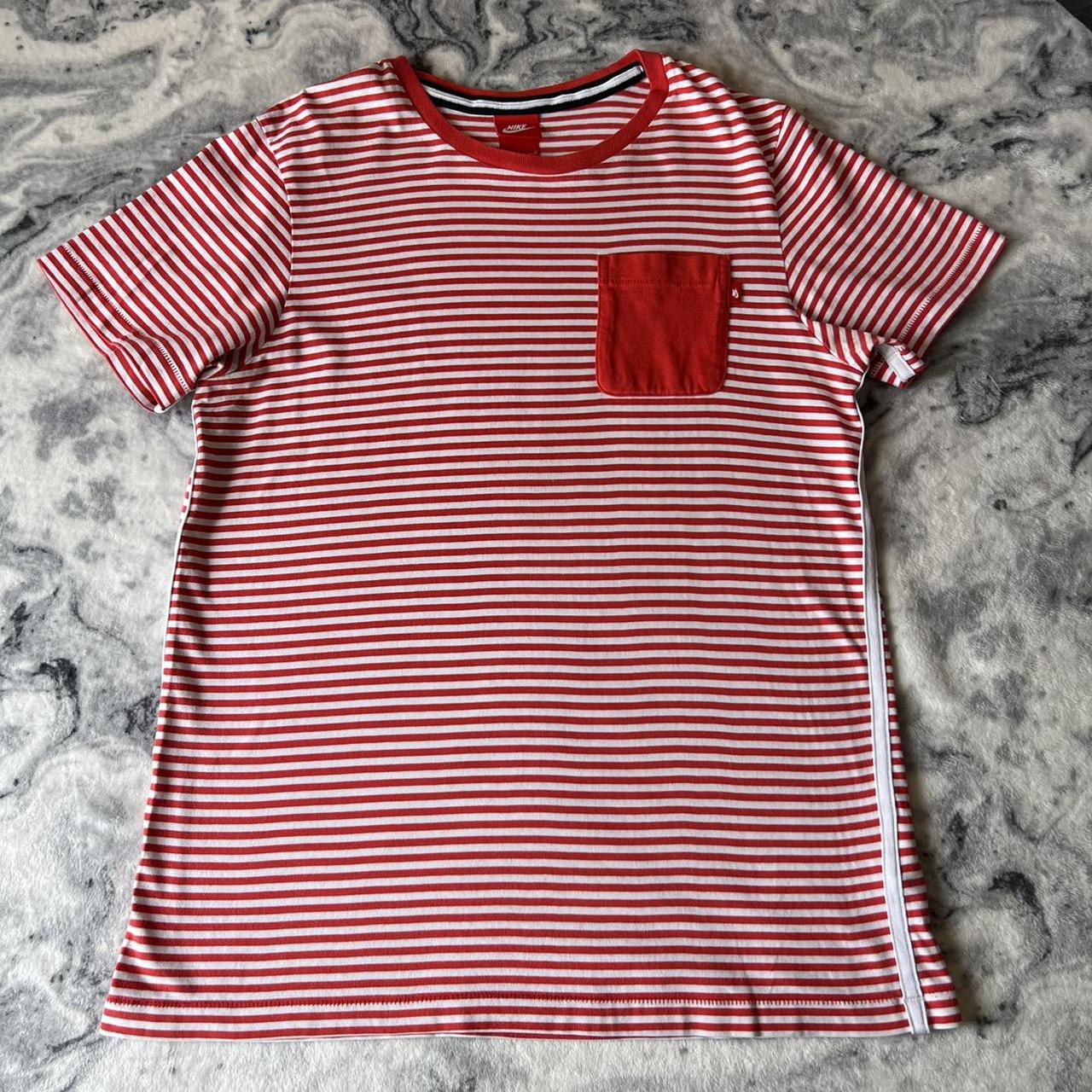 nike shirt red and white