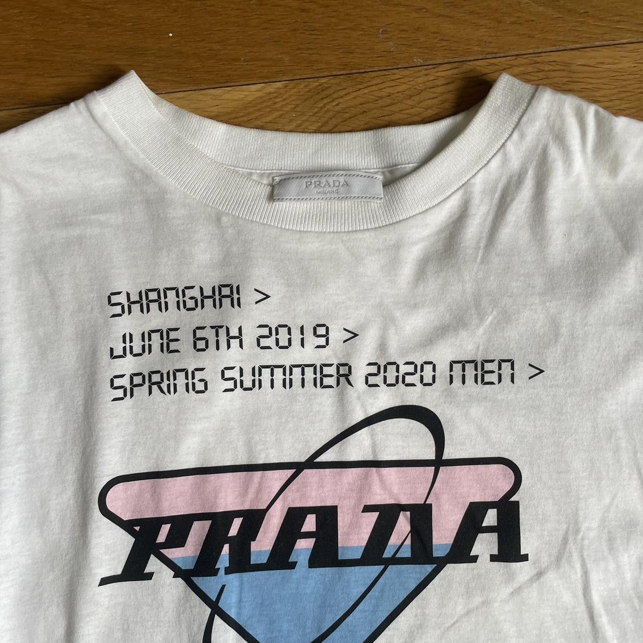 Prada Shanghai T Shirt White / pink / blue Spring | Depop