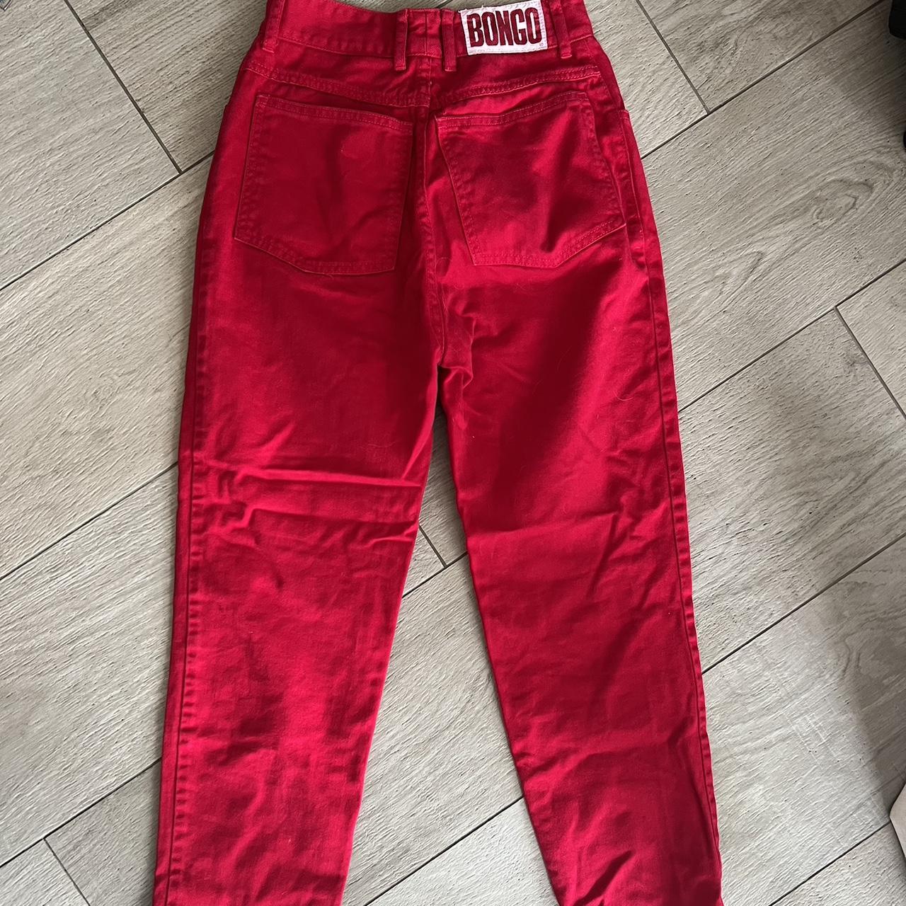 Cherry red Bongo Jeans 90s high waisted fit... - Depop