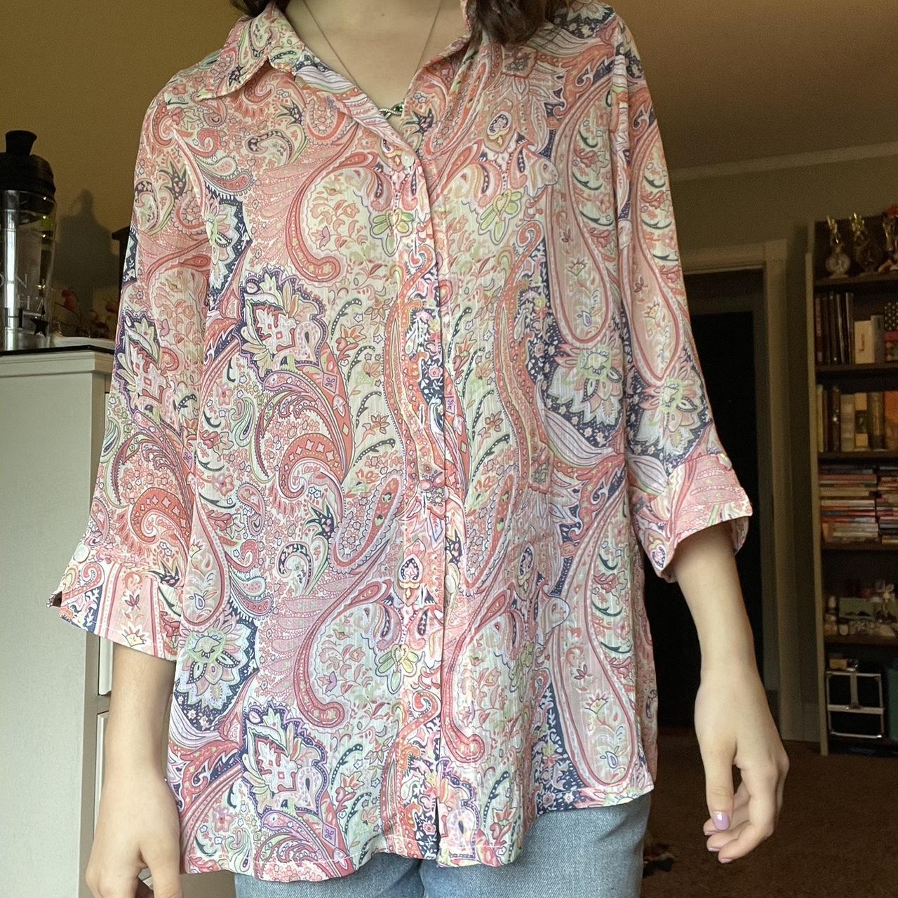 Alia Women's Pink and Yellow Blouse