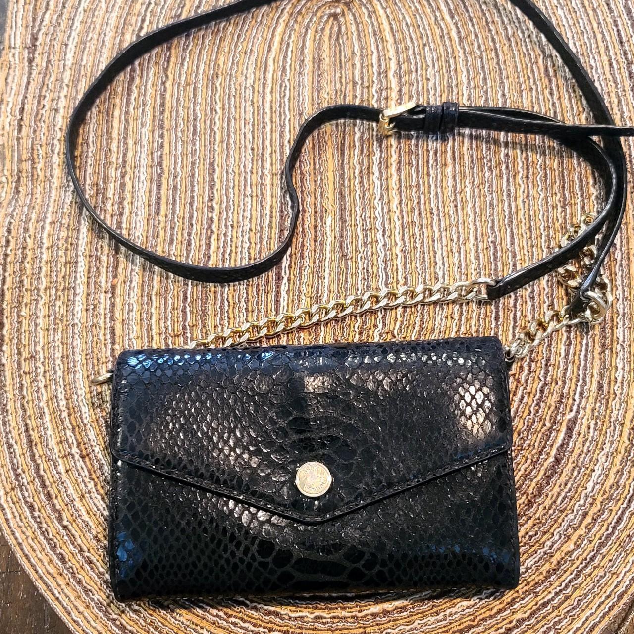 Michael Kors Women's Black and Gold Wallet-purses | Depop