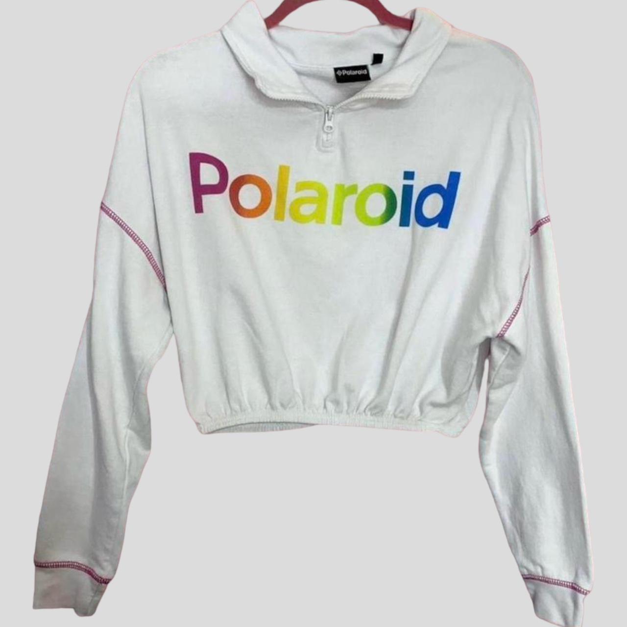 Polaroid cropped sweatshirt on sale