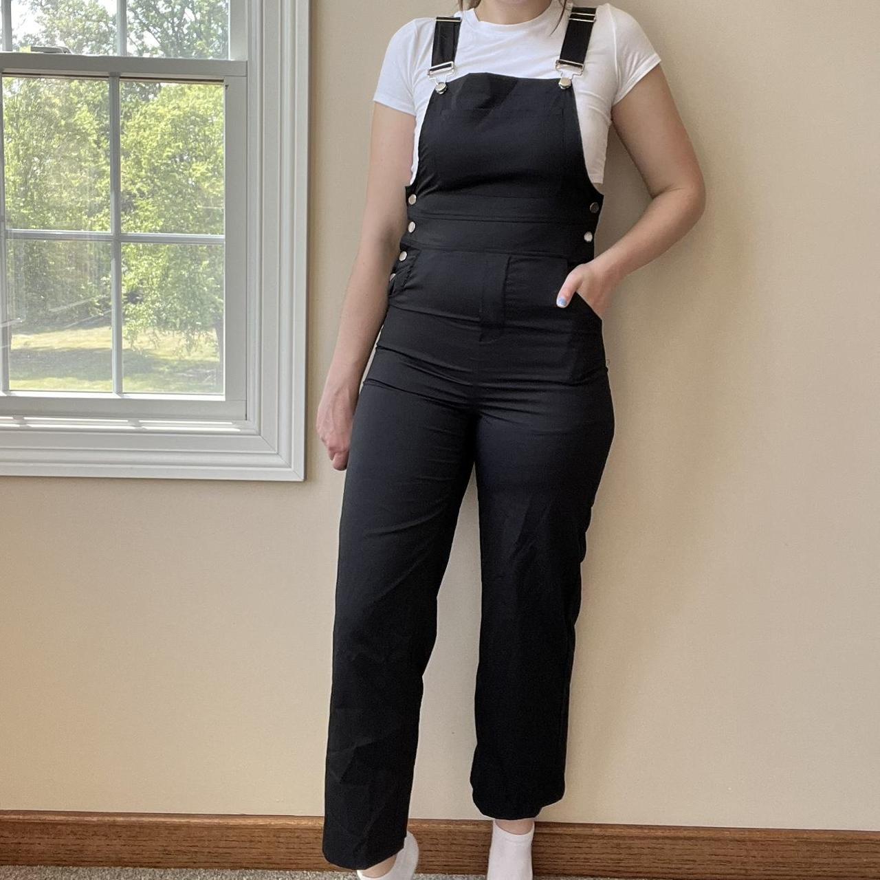 SHEIN Women's Black Dungarees-overalls (2)