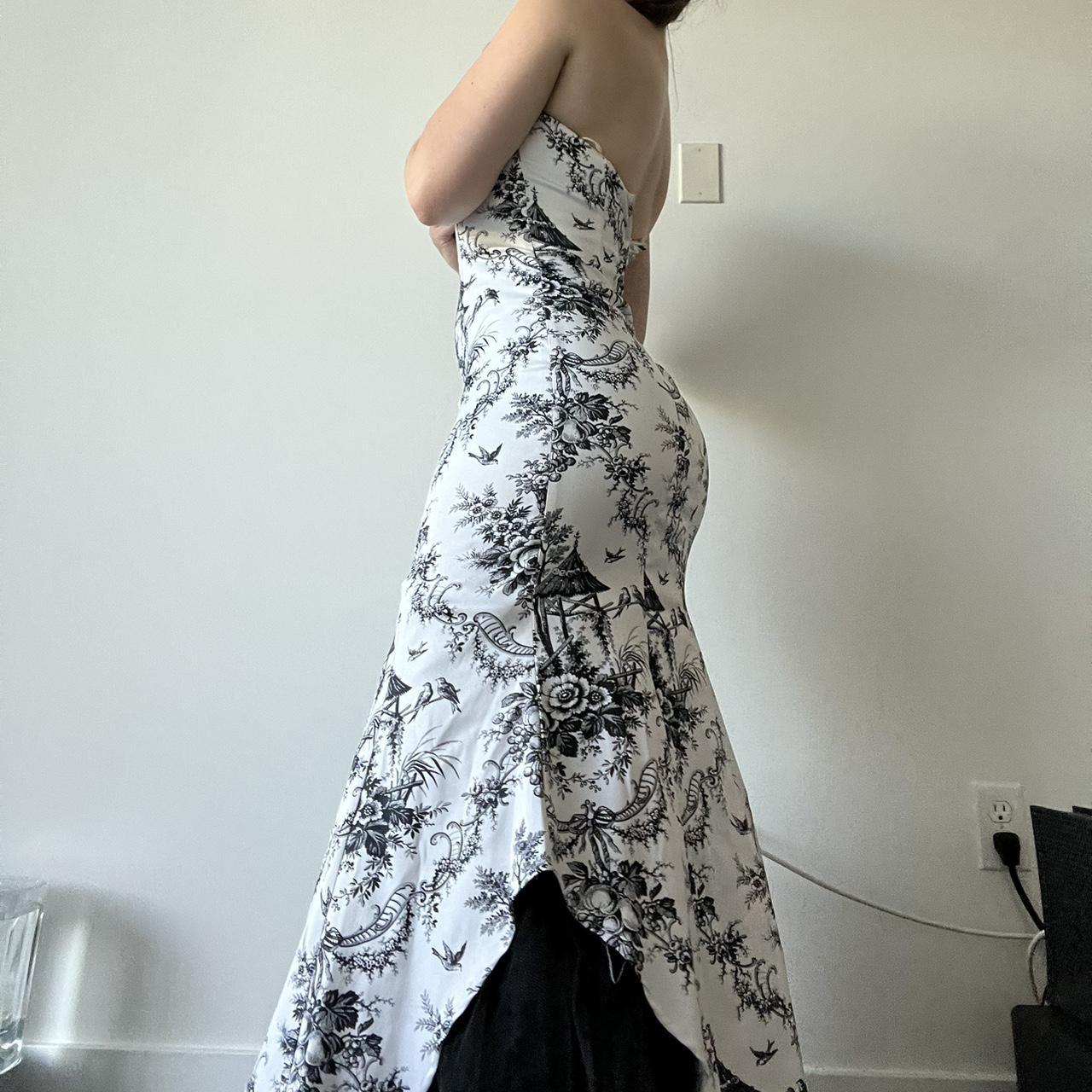 vintage prom dress black and white toile, brand is...