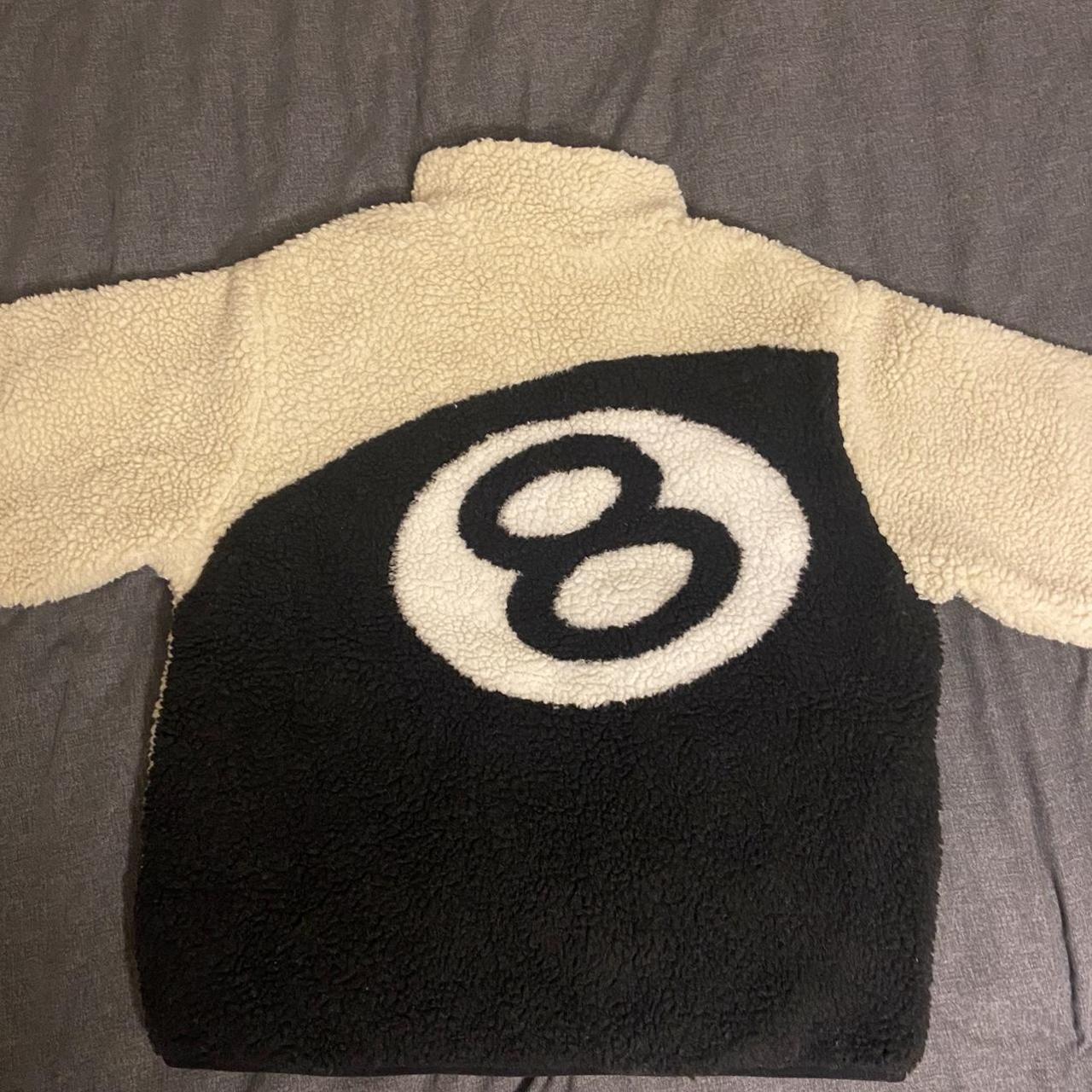 Stüssy 8 Ball Reversible Sherpa Fleece Size M - fits... - Depop