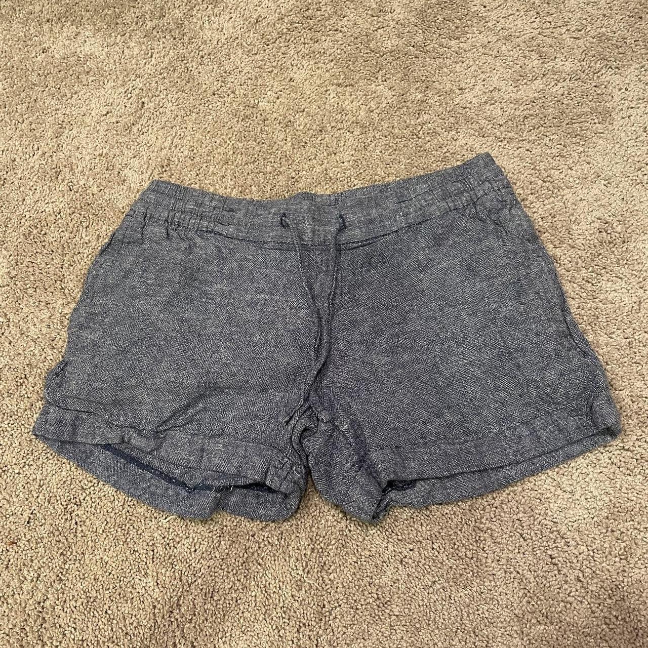 Women's Navy and White Shorts | Depop