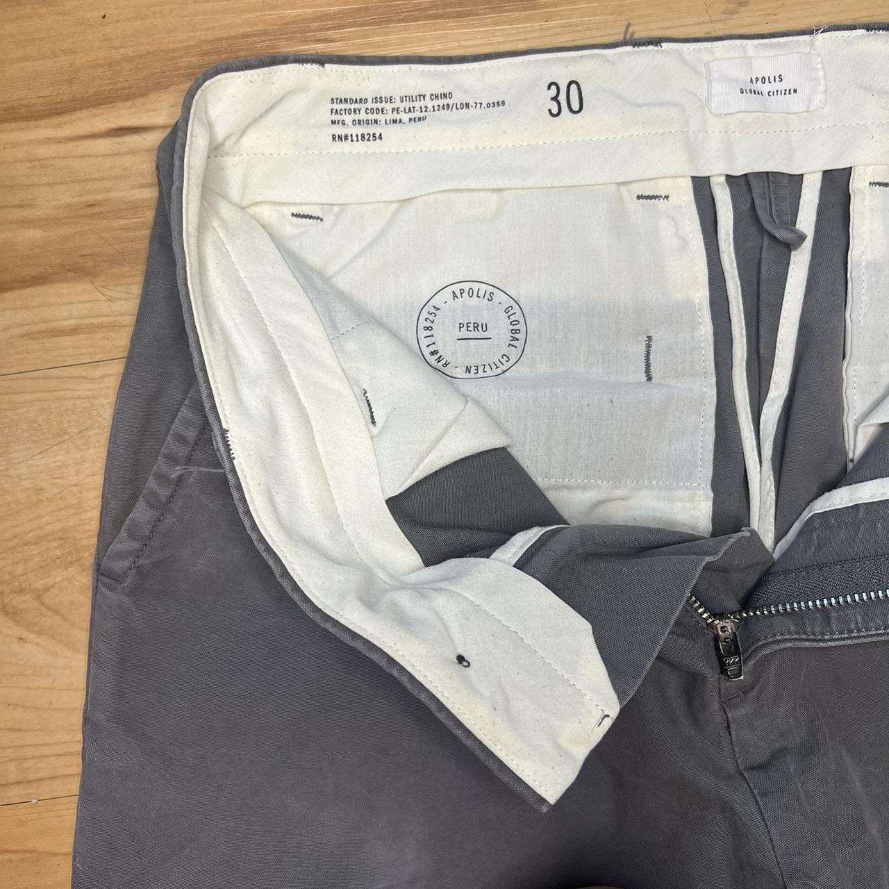 Apolis Men's Grey and Silver Trousers (3)