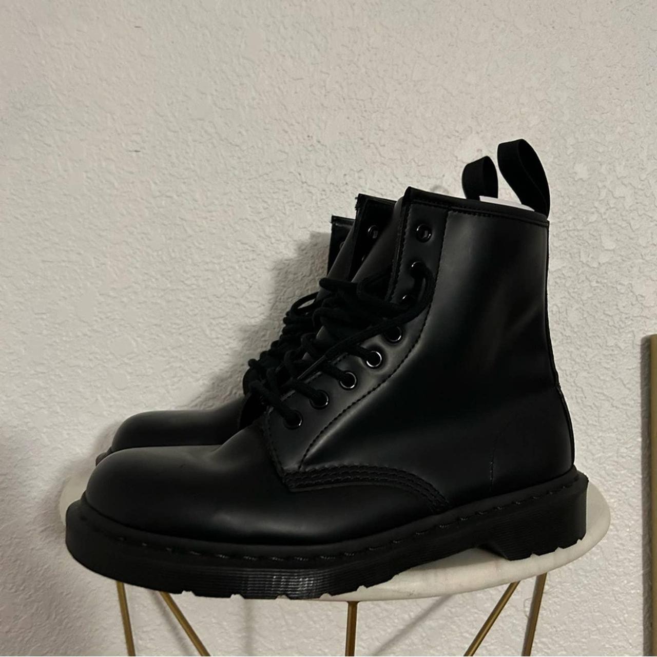 Dr. Martens 1460 MONO BOOTS Size 10 Black Smooth... - Depop