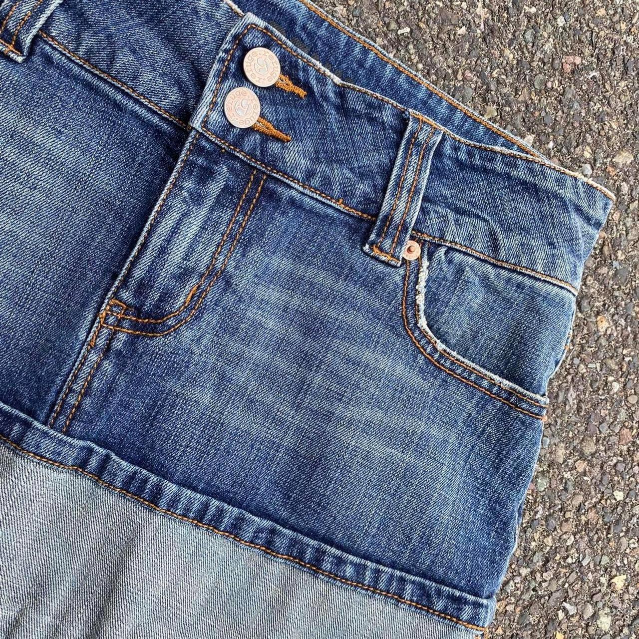 Refuge Premium Denim Y2K era micro mini denim jean... Depop