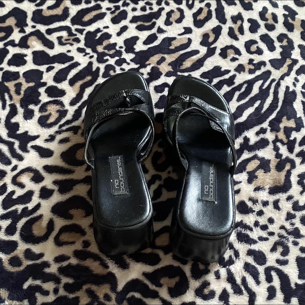 No boundaries vintage black sandal wedges Women’s 6... - Depop