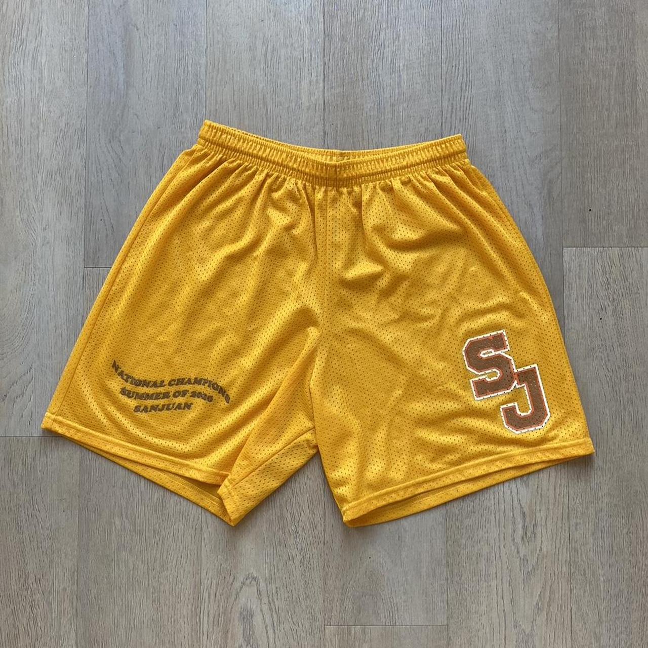 Men’s San Juan Logo Mesh Shorts Barely worn so in... - Depop