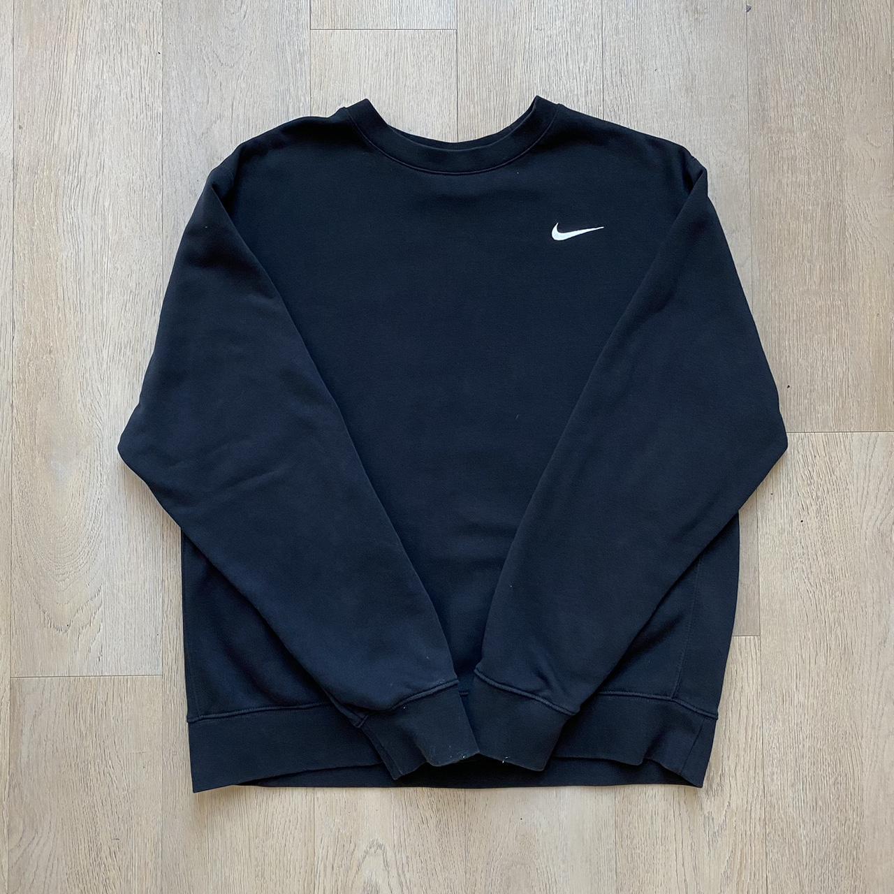 Men’s Vintage Black Nike Single Swoosh Fleece... - Depop