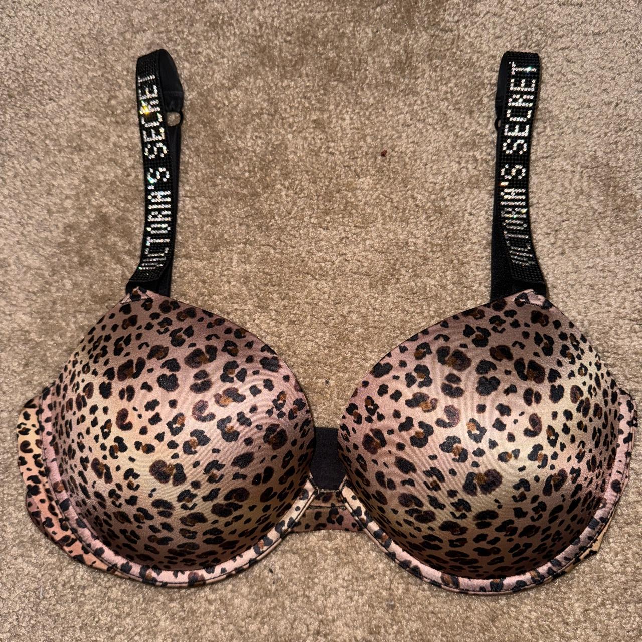 Satin leopard push-up bra (very sexy from Victoria's - Depop