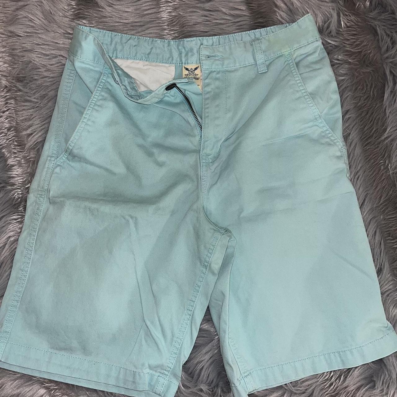 Vintage 90s teal shorts Men size 32 fits... - Depop