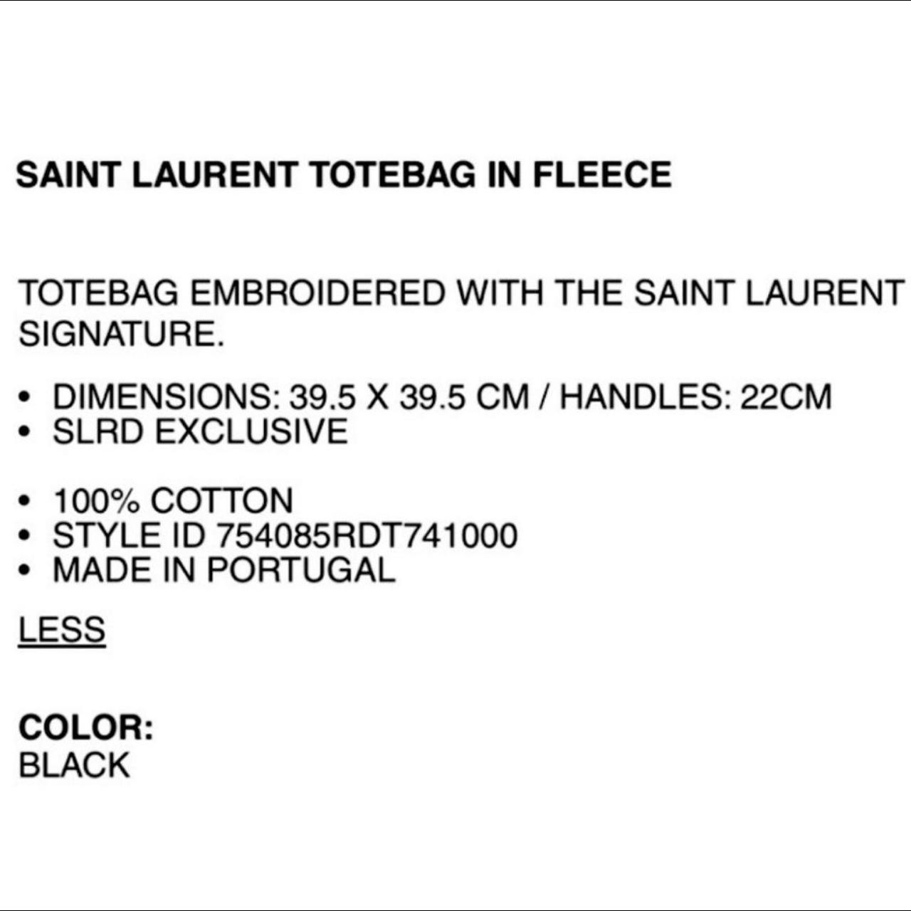 saint laurent totebag in fleece