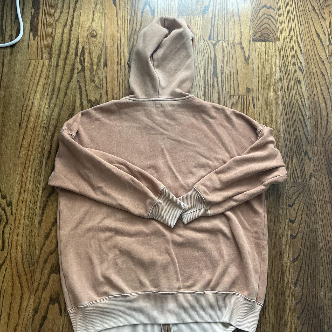 Aerie oversized zip-up hoodie in a pink/brown color.... - Depop
