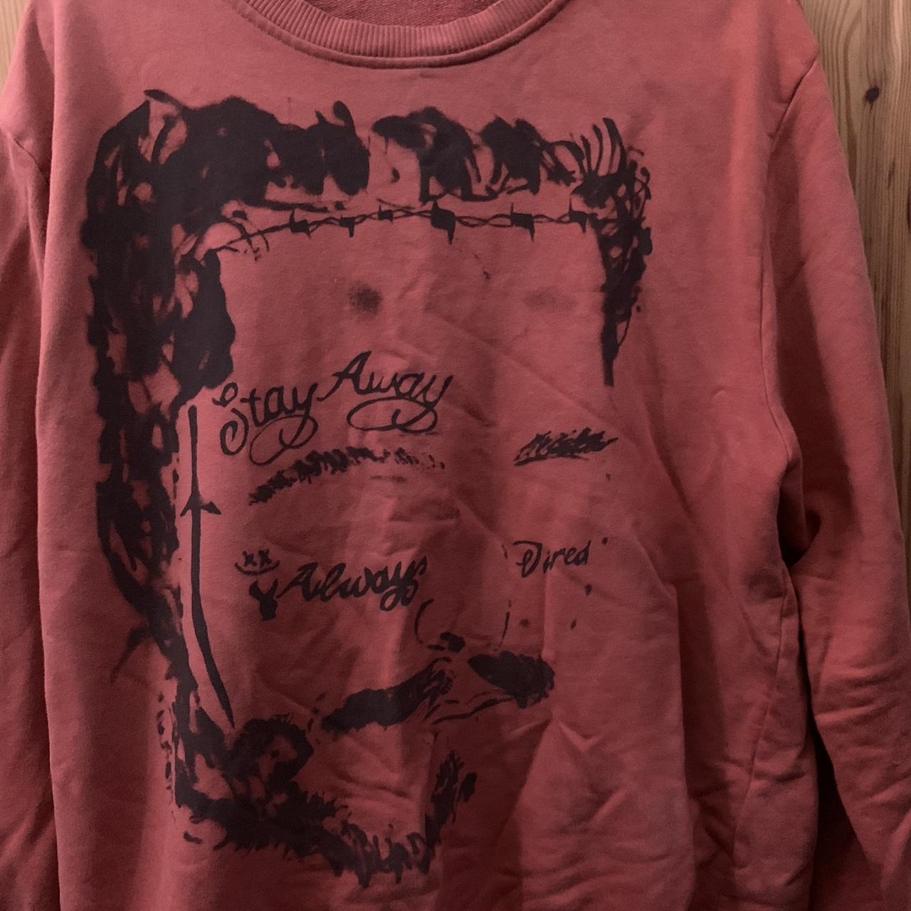 Orange Posty Post Malone sweater from H&M Fits Depop