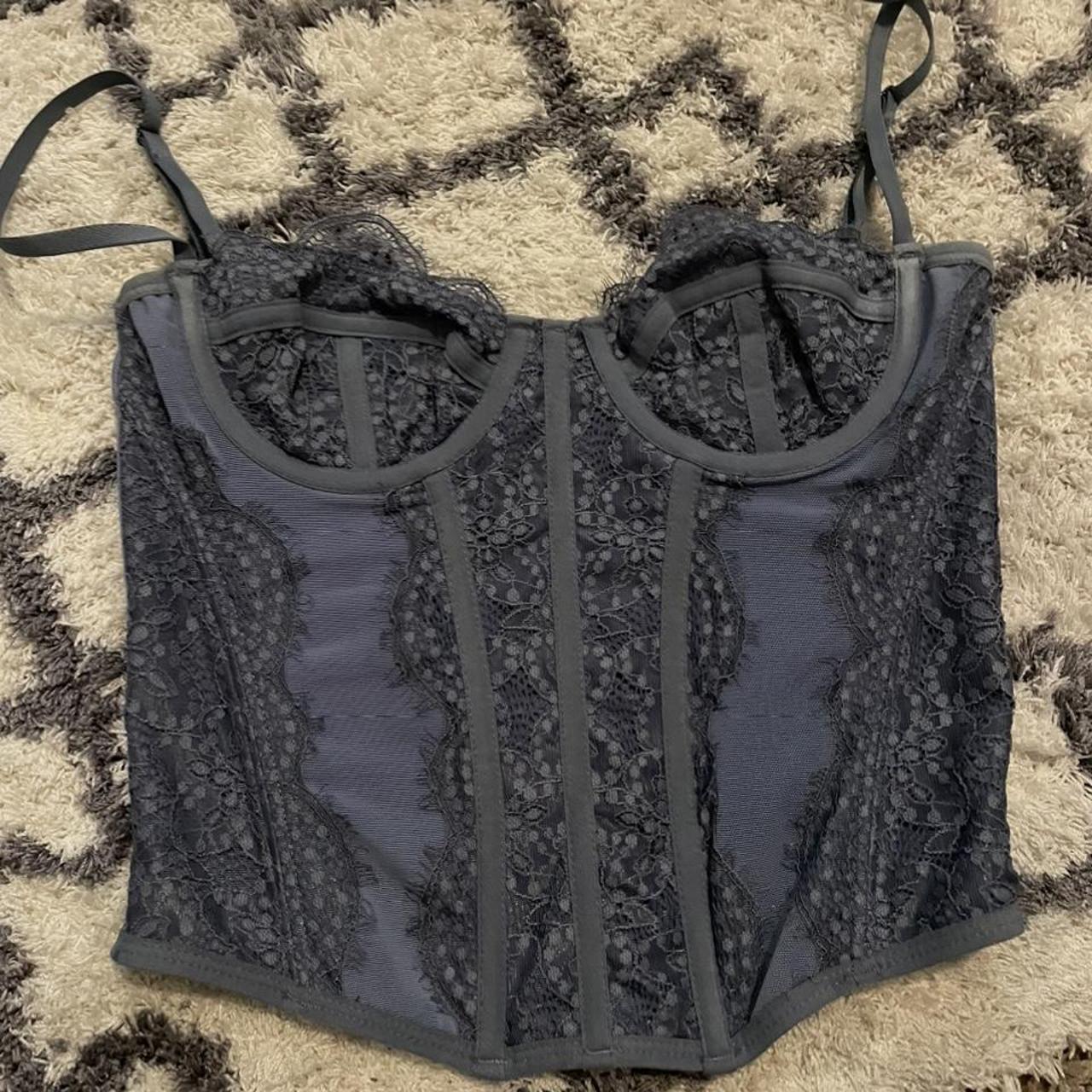 Urban Outfitters Women's Blue Corset Depop