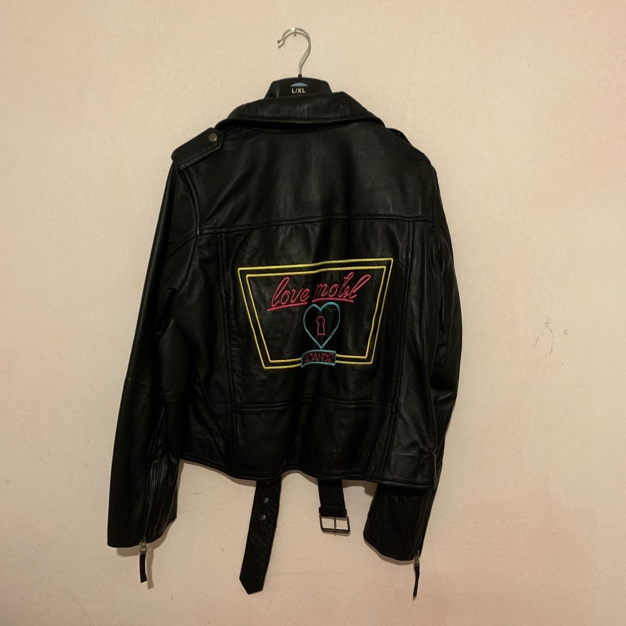 Nasty Gal Women's Black and Pink Coat Depop