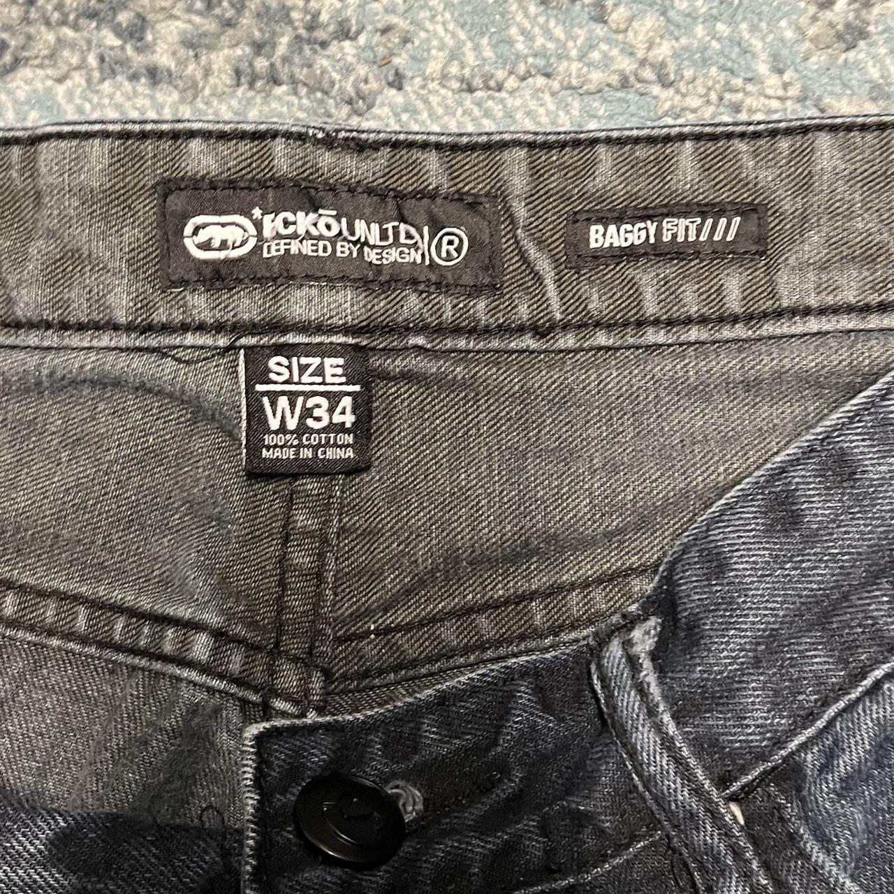 Vintage Baggy Fit Ecko Unltd Jeans Mens 34x34 Logo... - Depop
