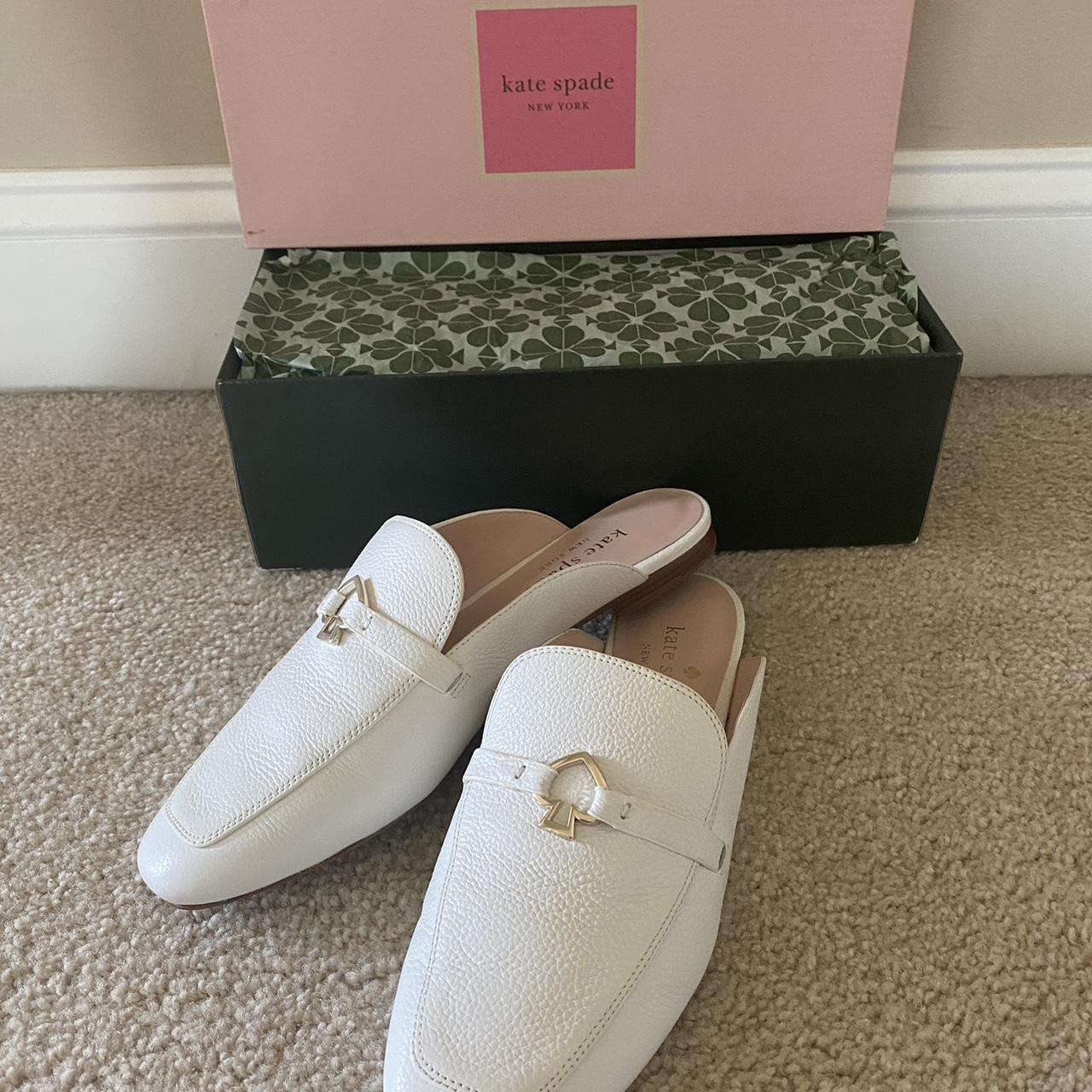 Kate spade clearance white loafers