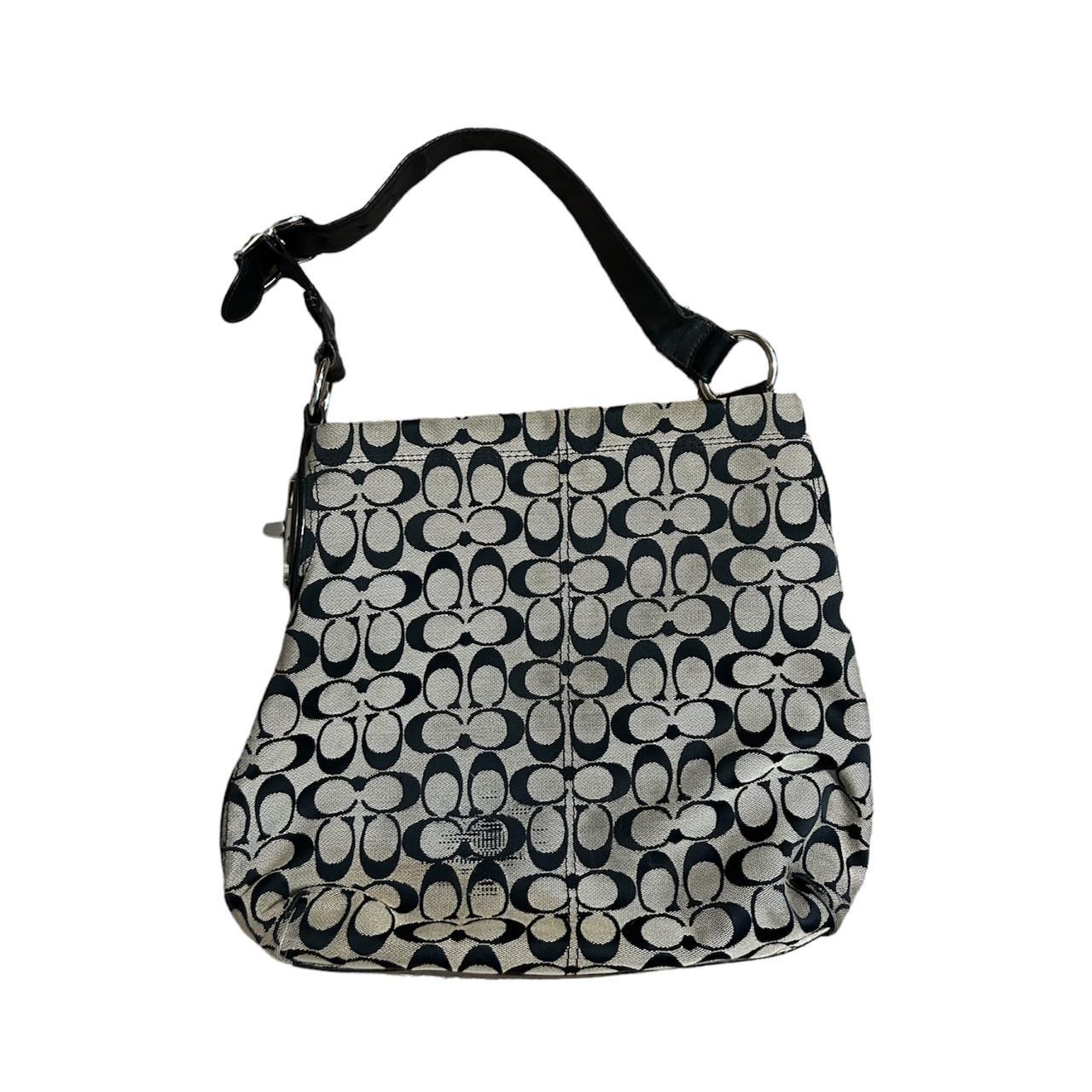 Coach Women's Black and Grey Bag Depop