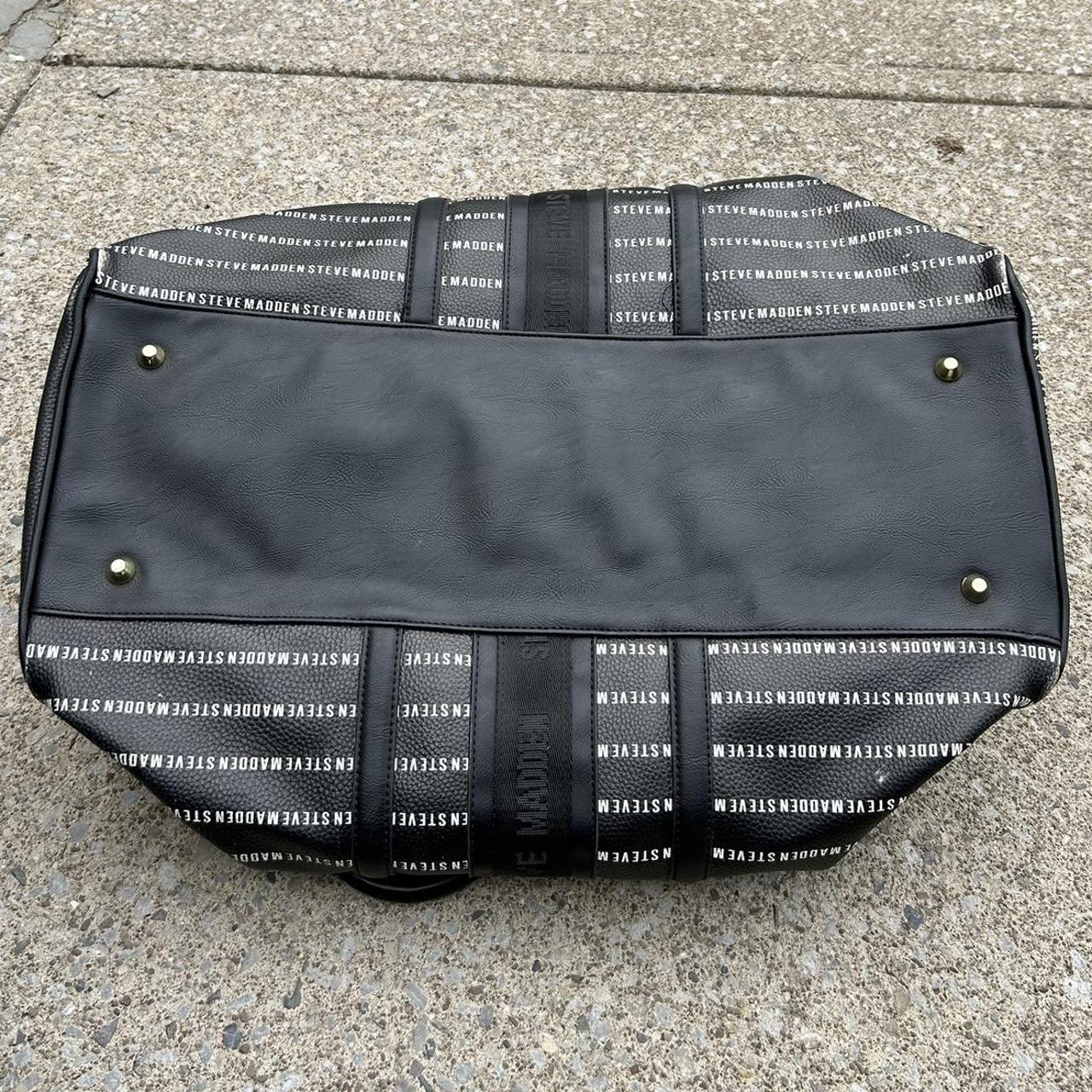 Steve Madden Black & Gray Luggage Duffle Bag Great - Depop