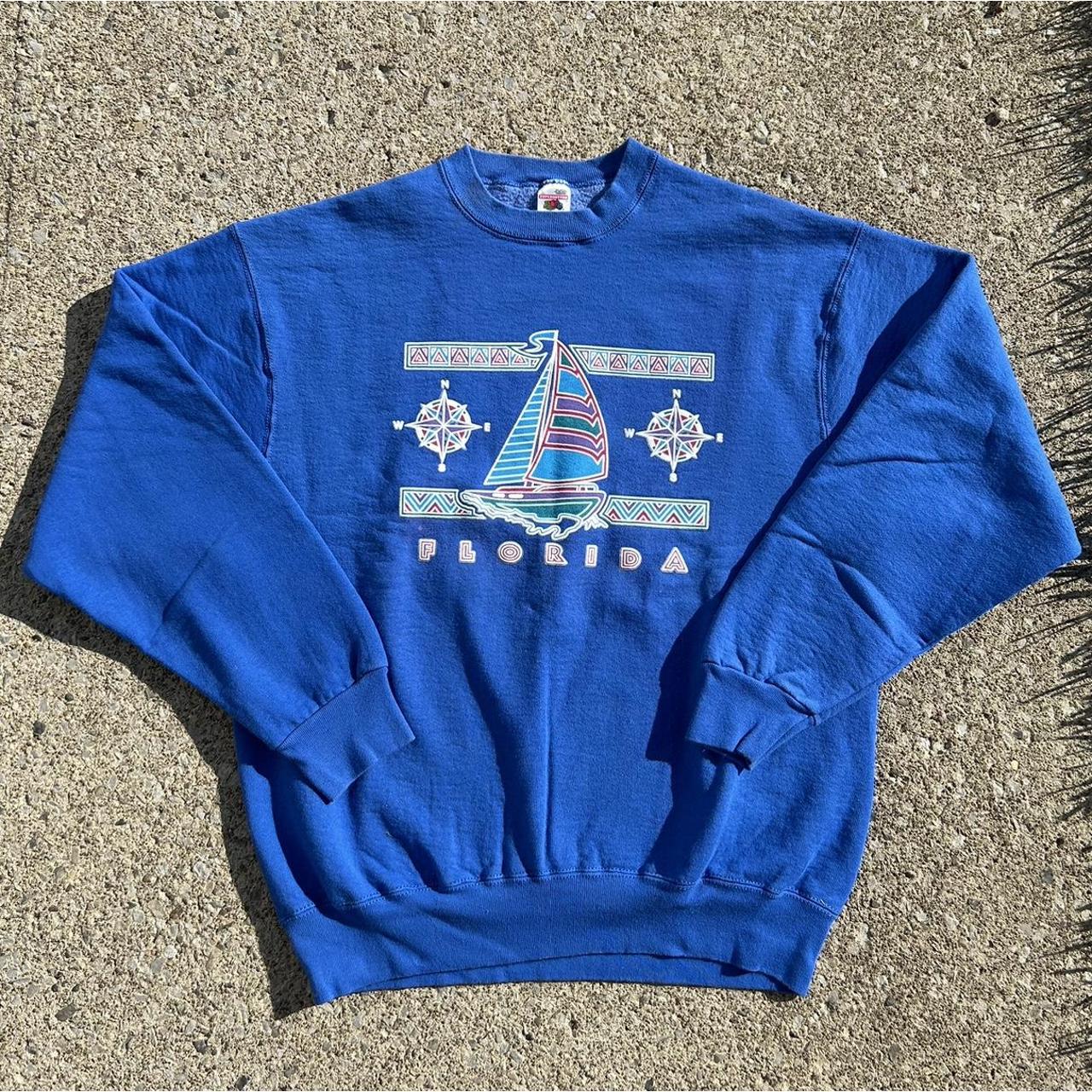 Vintage 90s Florida Sailboat Crewneck Size Large ... - Depop