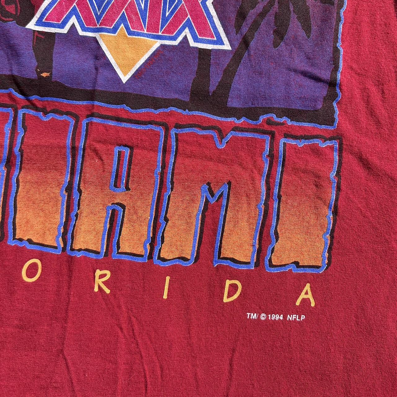Vintage 1995 Super Bowl Miami Florida Single Stitch... - Depop
