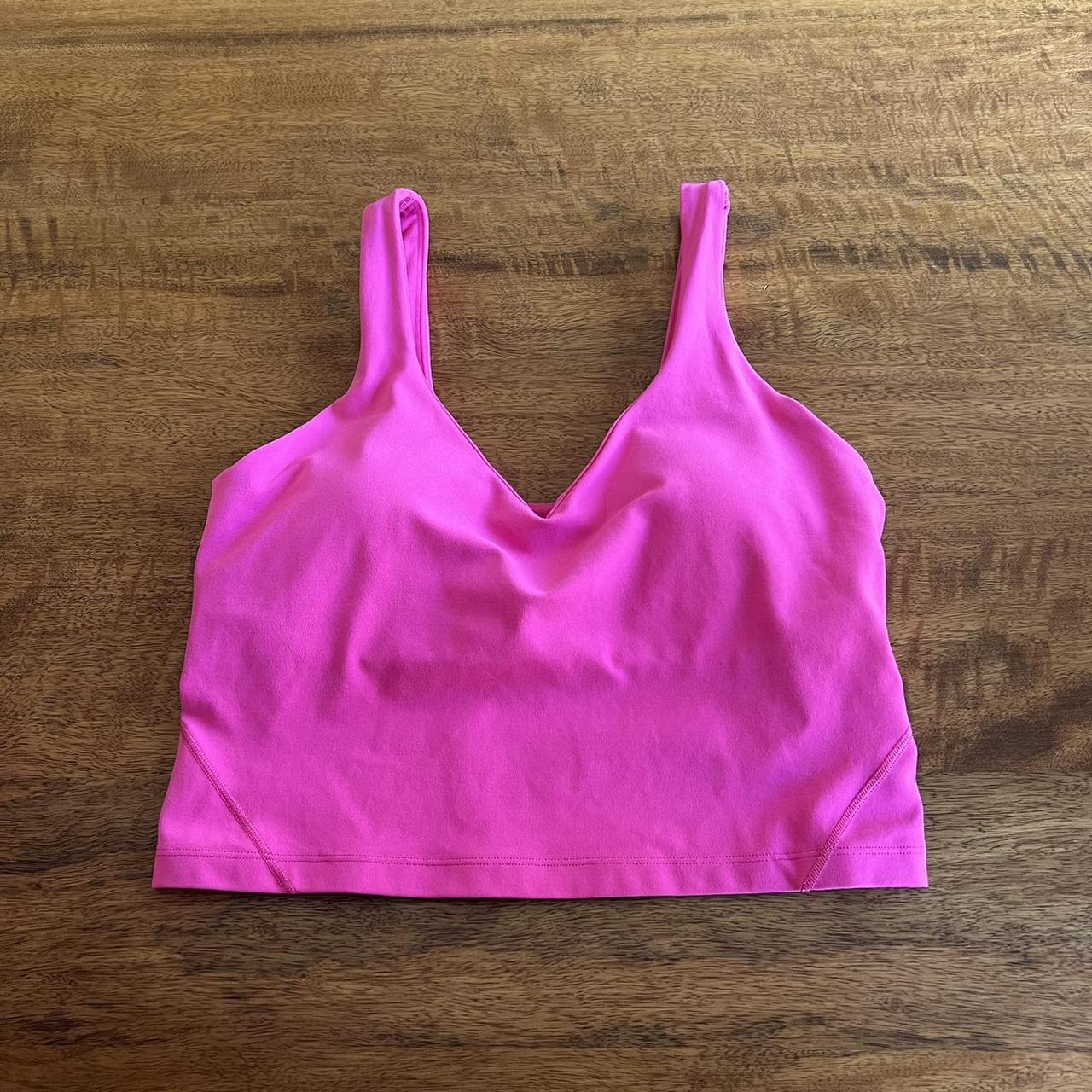 sonic pink lululemon align tank top, size 8, worn once