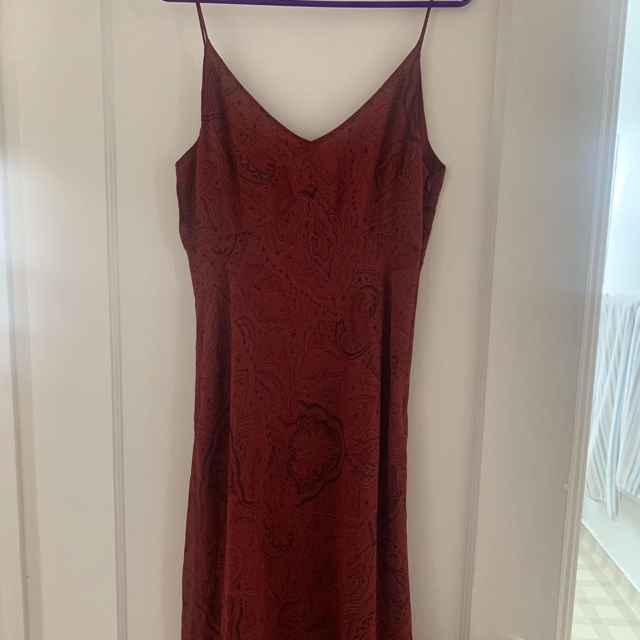Ann Taylor Women's Burgundy and Red Dress (2)