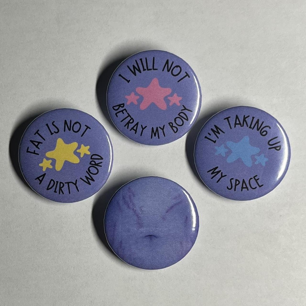 Purple Aesthetic Button Pins