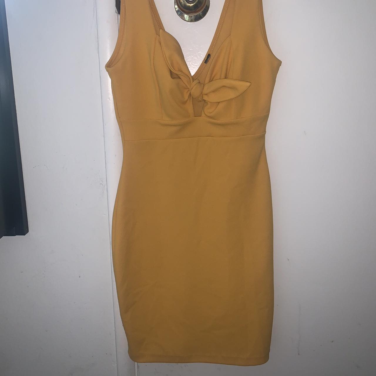 yellow semi-formal dress - Depop