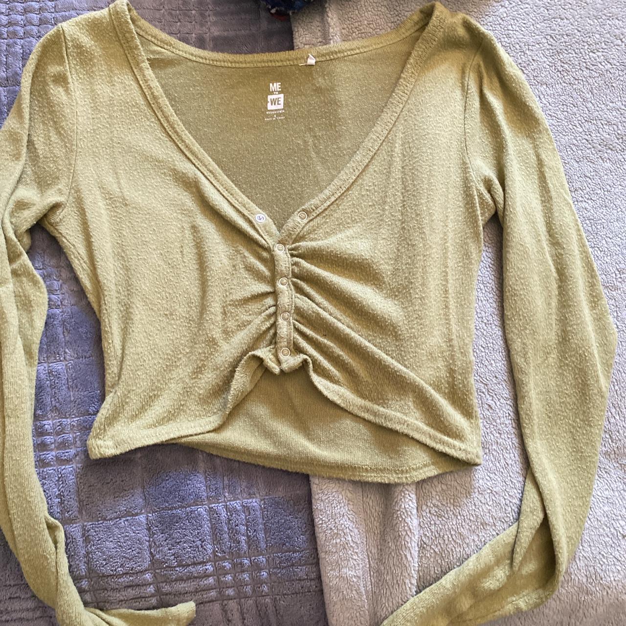 pacsun green crop top - Depop