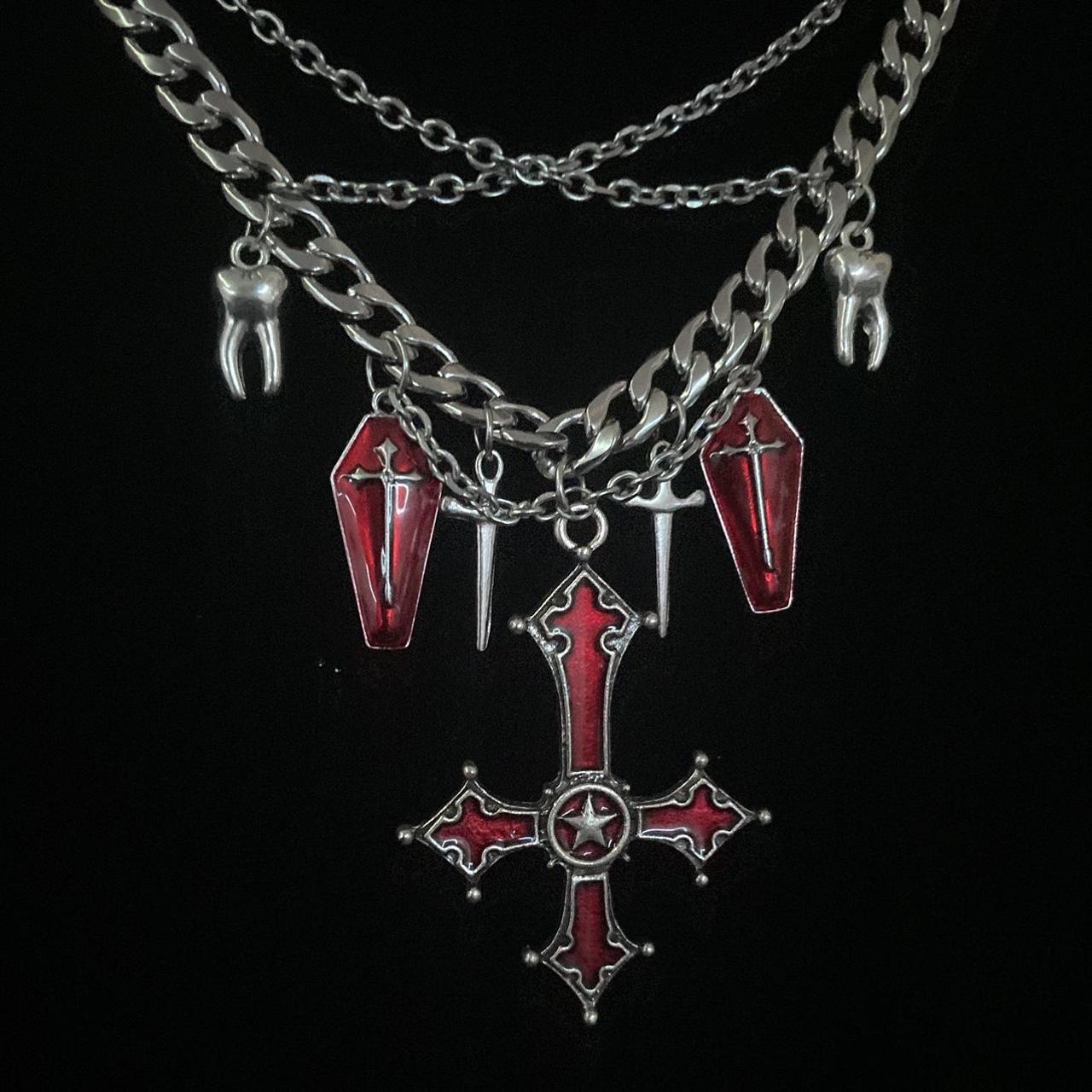 Red Upside Down Cross