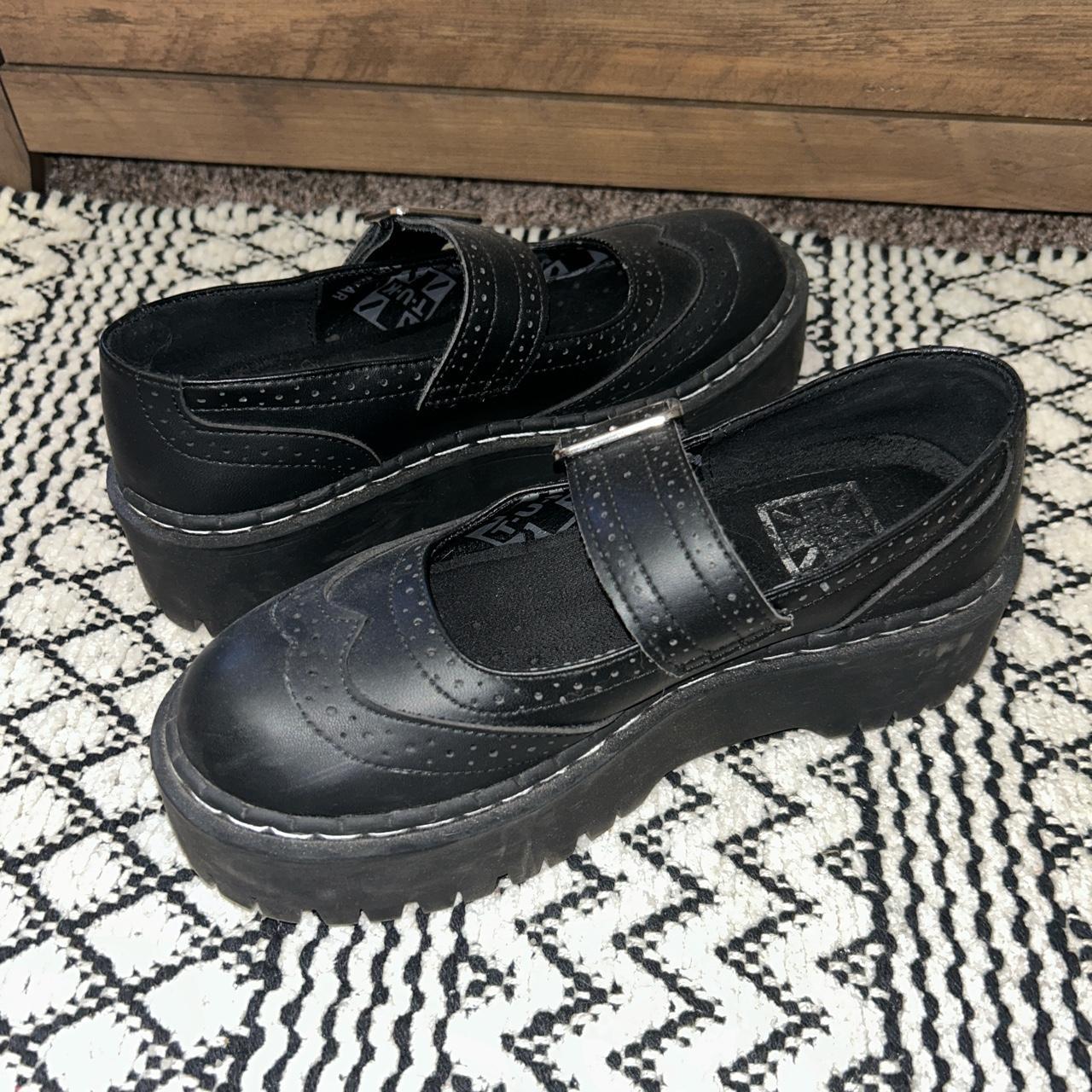 Tuk Footwear Black Double Decker Mary Jane super... Depop