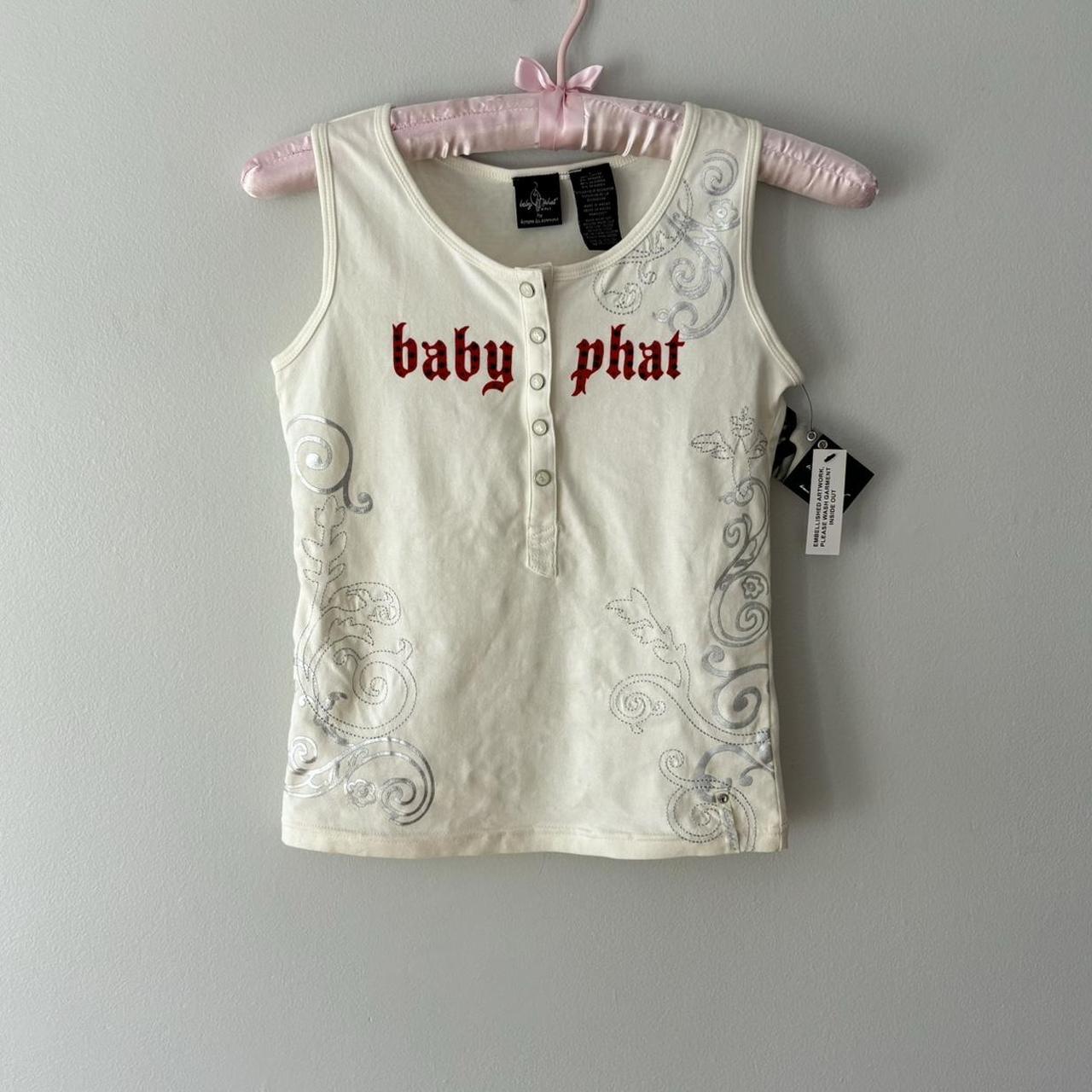 y2k Baby Phat Tank Top Red lettering plain on... Depop