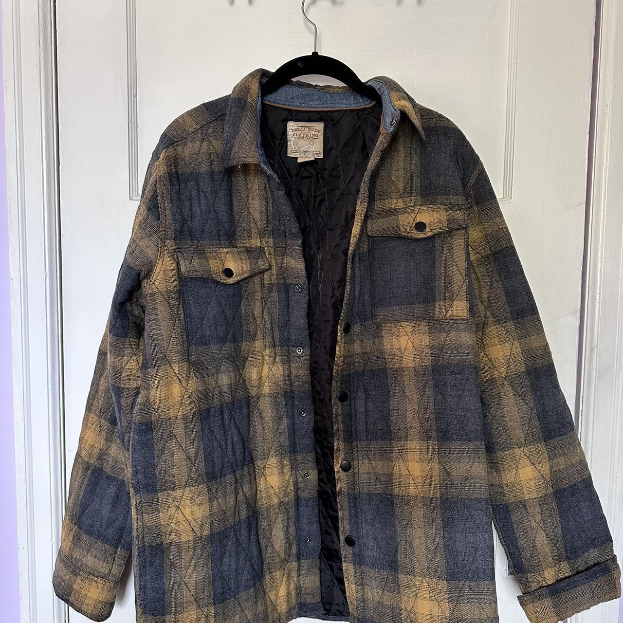 Telluride Clothing Company quilted flannel shacket.... - Depop