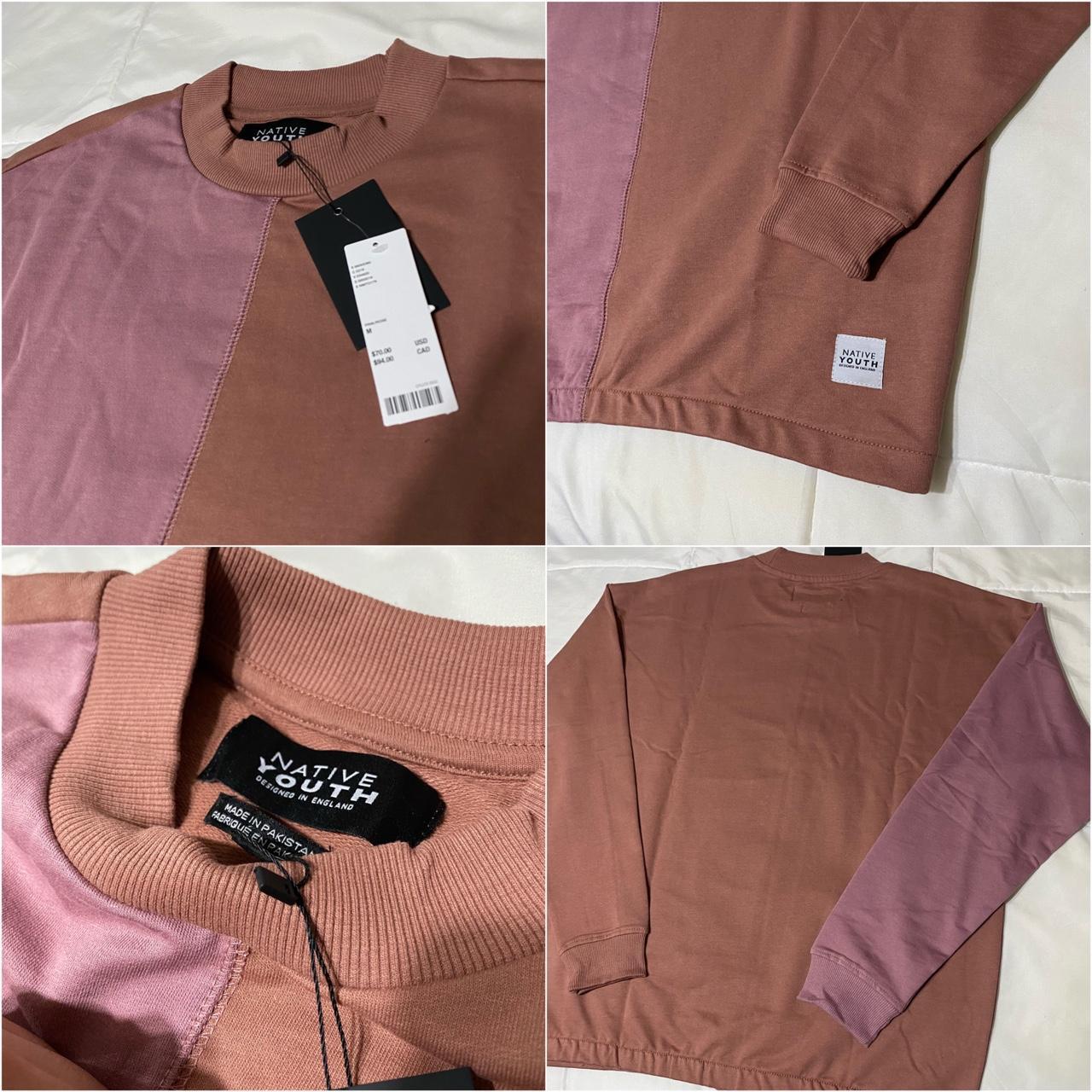 Native Youth Men's Pink and Burgundy T-shirt (4)