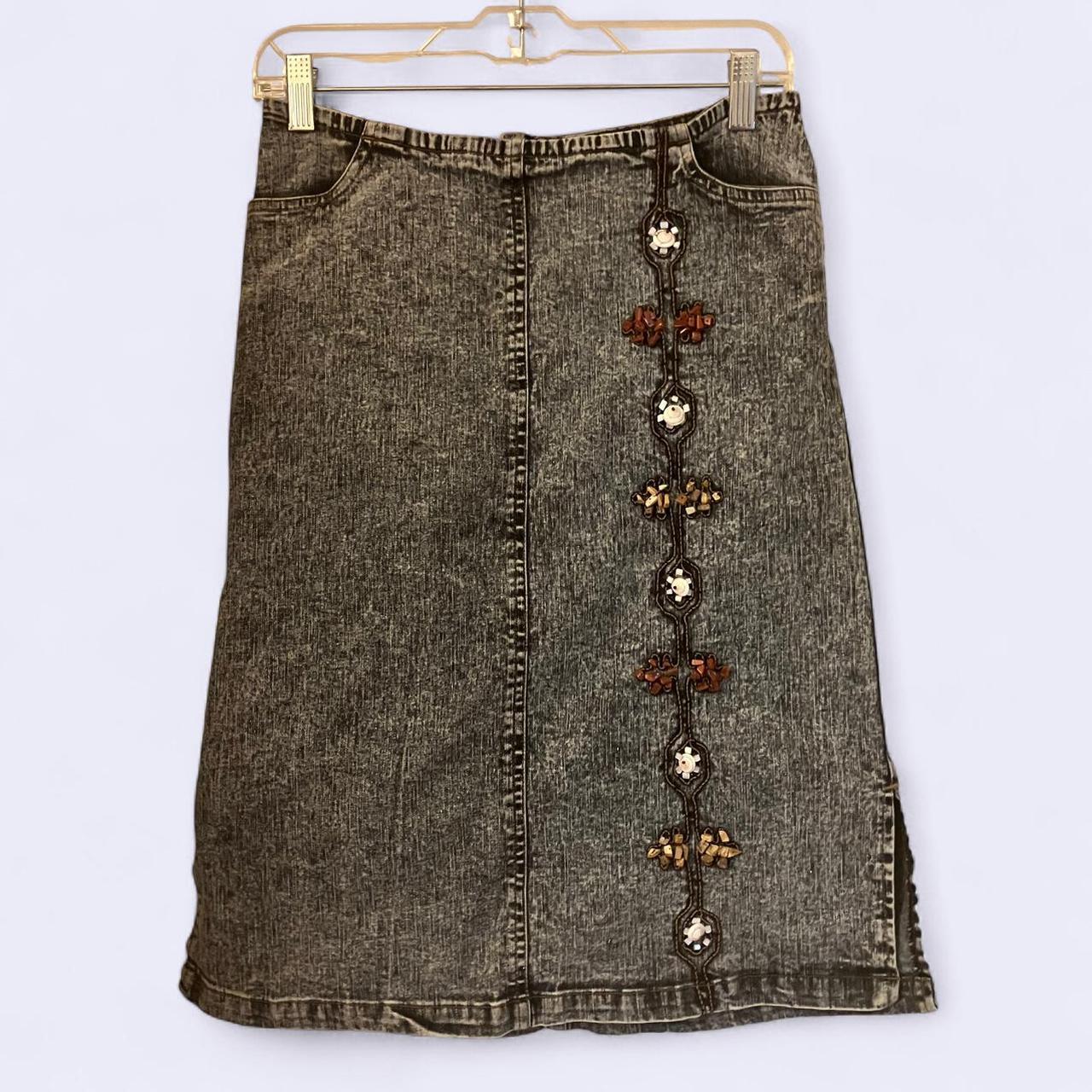 Vintage Women's Skirt - Grey/Multi - S – vintage … - image 1