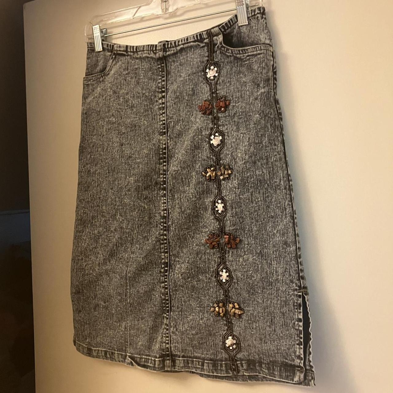 Vintage Women's Skirt - Grey/Multi - S – vintage … - image 5