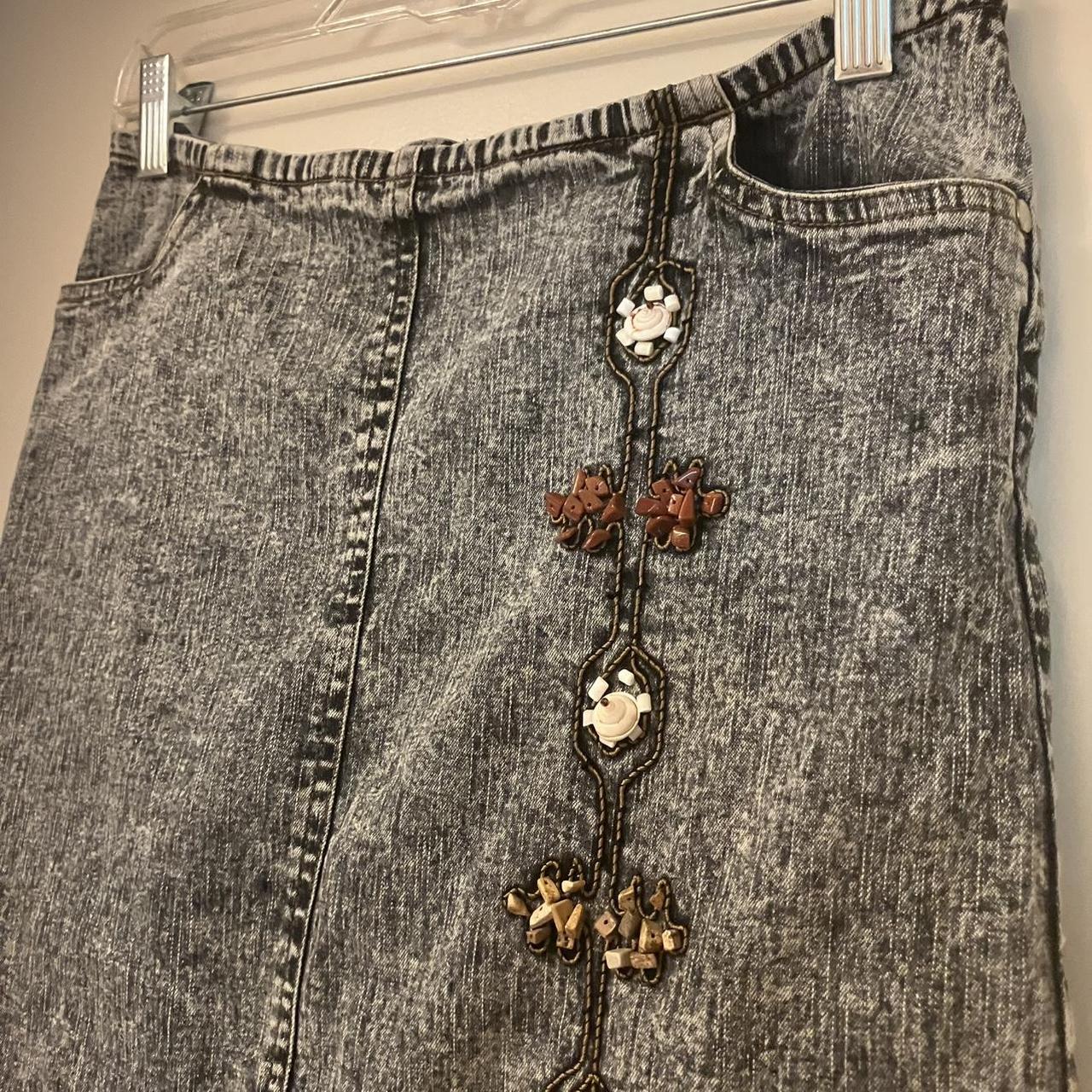 Vintage Women's Skirt - Grey/Multi - S – vintage … - image 3