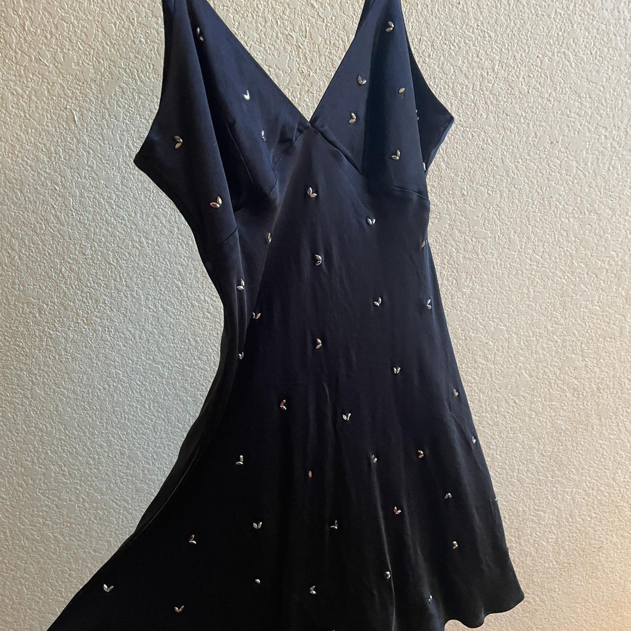 Black Zara Slip Dress Buttery soft Zara dress. Shiny... - Depop